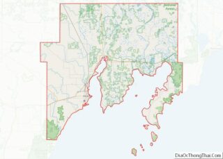 Map of Delta County, Michigan