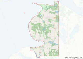 Map of Emmet County, Michigan