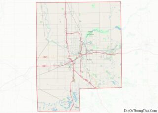 Map of Genesee County, Michigan