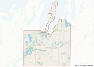 Map of Grand Traverse County, Michigan