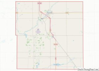 Map of Gratiot County, Michigan