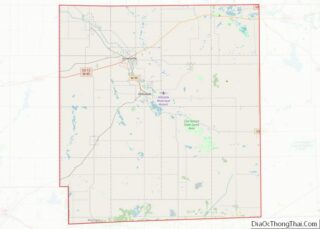 Map of Hillsdale County, Michigan