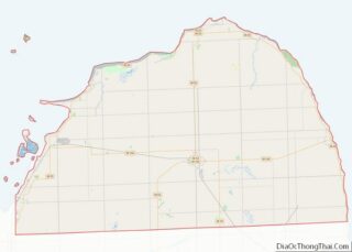 Map of Huron County, Michigan