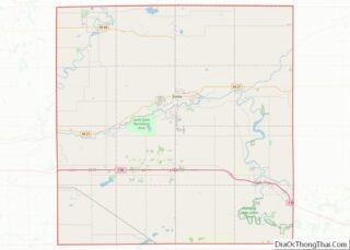 Map of Ionia County, Michigan