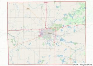 Map of Jackson County, Michigan