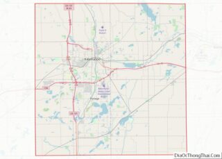 Map of Kalamazoo County, Michigan