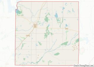 Map of Kalkaska County, Michigan