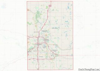 Map of Kent County, Michigan