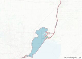 Map of Lake St. Clair Water body, Michigan