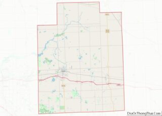 Map of Lapeer County, Michigan