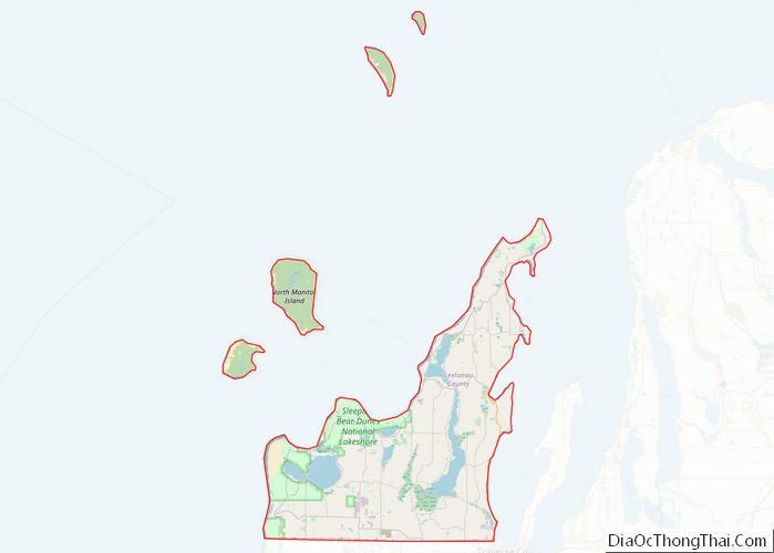 Map of Leelanau County