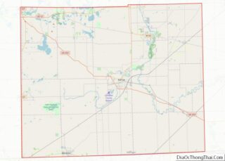 Map of Lenawee County, Michigan