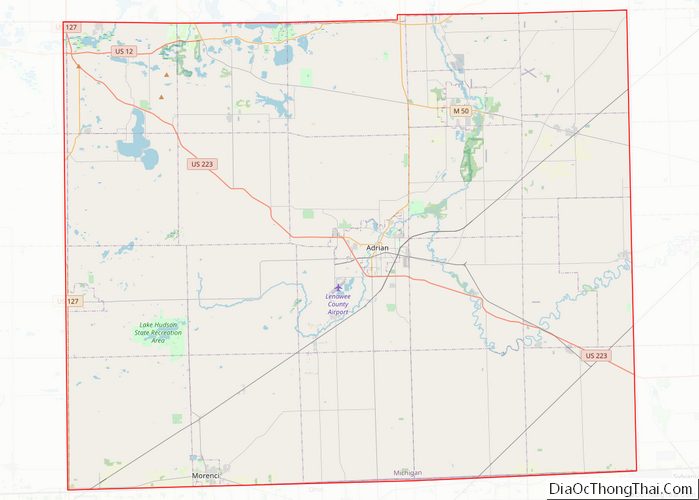 Map of Lenawee County