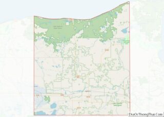 Map of Luce County, Michigan