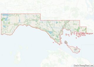 Map of Mackinac County, Michigan