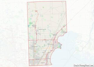 Map of Macomb County, Michigan