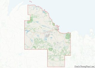 Map of Marquette County, Michigan