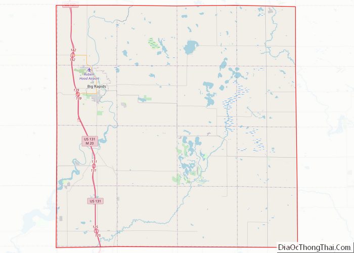 Map of Mecosta County