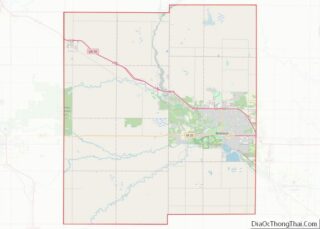 Map of Midland County, Michigan