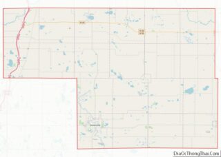 Map of Montcalm County, Michigan