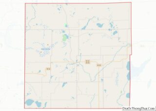 Map of Montmorency County, Michigan