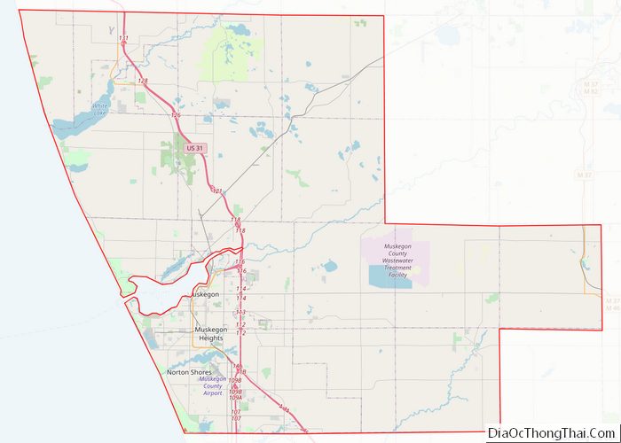 Map of Muskegon County