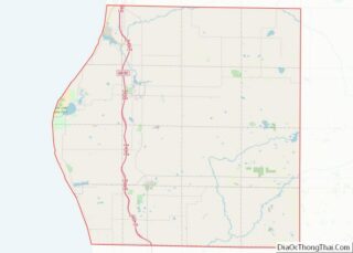 Map of Oceana County, Michigan