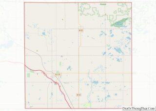 Map of Ogemaw County, Michigan