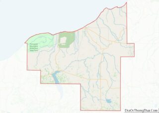 Map of Ontonagon County, Michigan