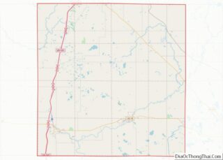 Map of Osceola County, Michigan