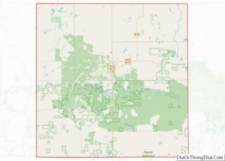 Map of Oscoda County, Michigan