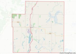 Map of Otsego County, Michigan