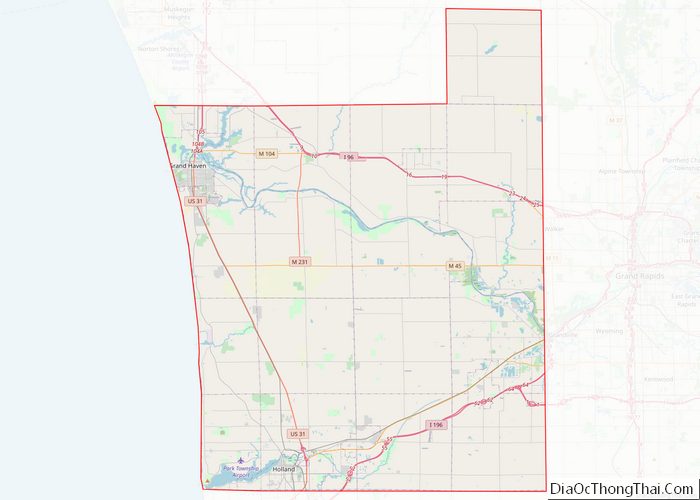 Map of Ottawa County