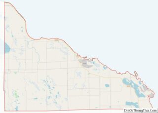 Map of Presque Isle County, Michigan