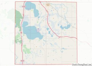 Map of Roscommon County, Michigan