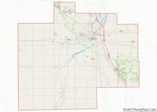 Map of Saginaw County, Michigan