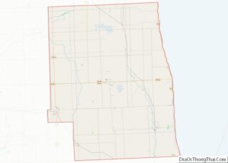 Map of Sanilac County, Michigan