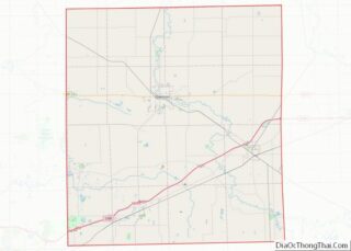 Map of Shiawassee County, Michigan