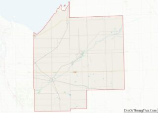 Map of Tuscola County, Michigan