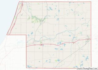 Map of Van Buren County, Michigan