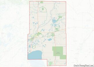 Map of Aitkin County, Minnesota