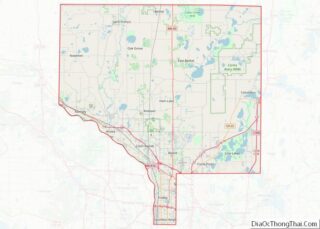 Map of Anoka County, Minnesota