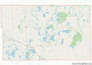 Map of Becker County, Minnesota