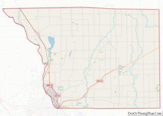 Map of Benton County, Minnesota