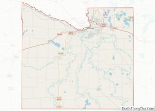 Map of Blue Earth County, Minnesota