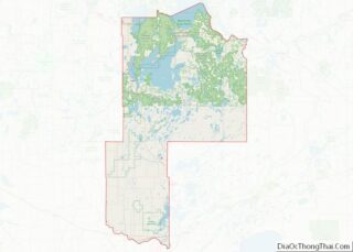 Map of Cass County, Minnesota