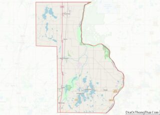 Map of Chisago County, Minnesota