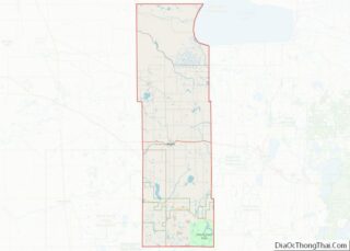 Map of Clearwater County, Minnesota