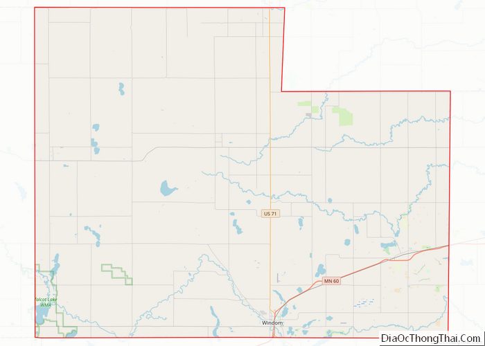 Map of Cottonwood County