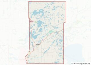 Map of Crow Wing County, Minnesota